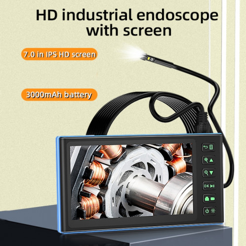 Endoscope industriel T23 à double objectif de 5 mm, écran de 7 pouces, spécification : tube de 5 m SH46041035-014